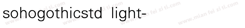 sohogothicstd light字体转换